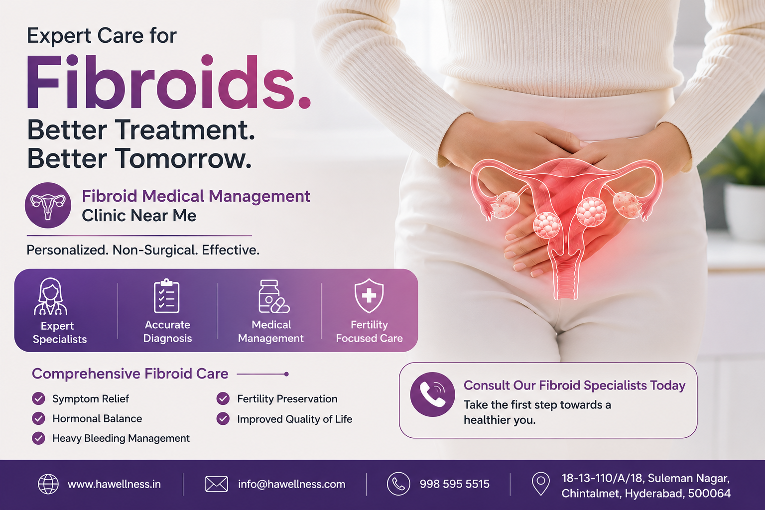 Fibroid Medical Management Clinic Near Me providing expert diagnosis and non-surgical treatment for uterine fibroids