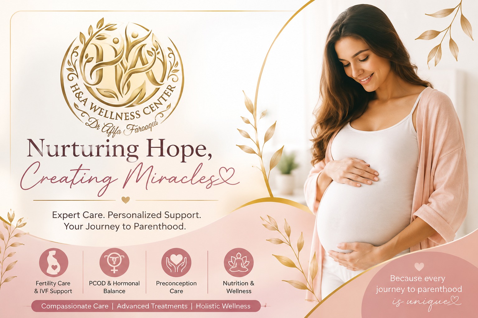 Doctor providing fertility care and hormonal wellness treatment at H&A Wellness Center in Hyderabad