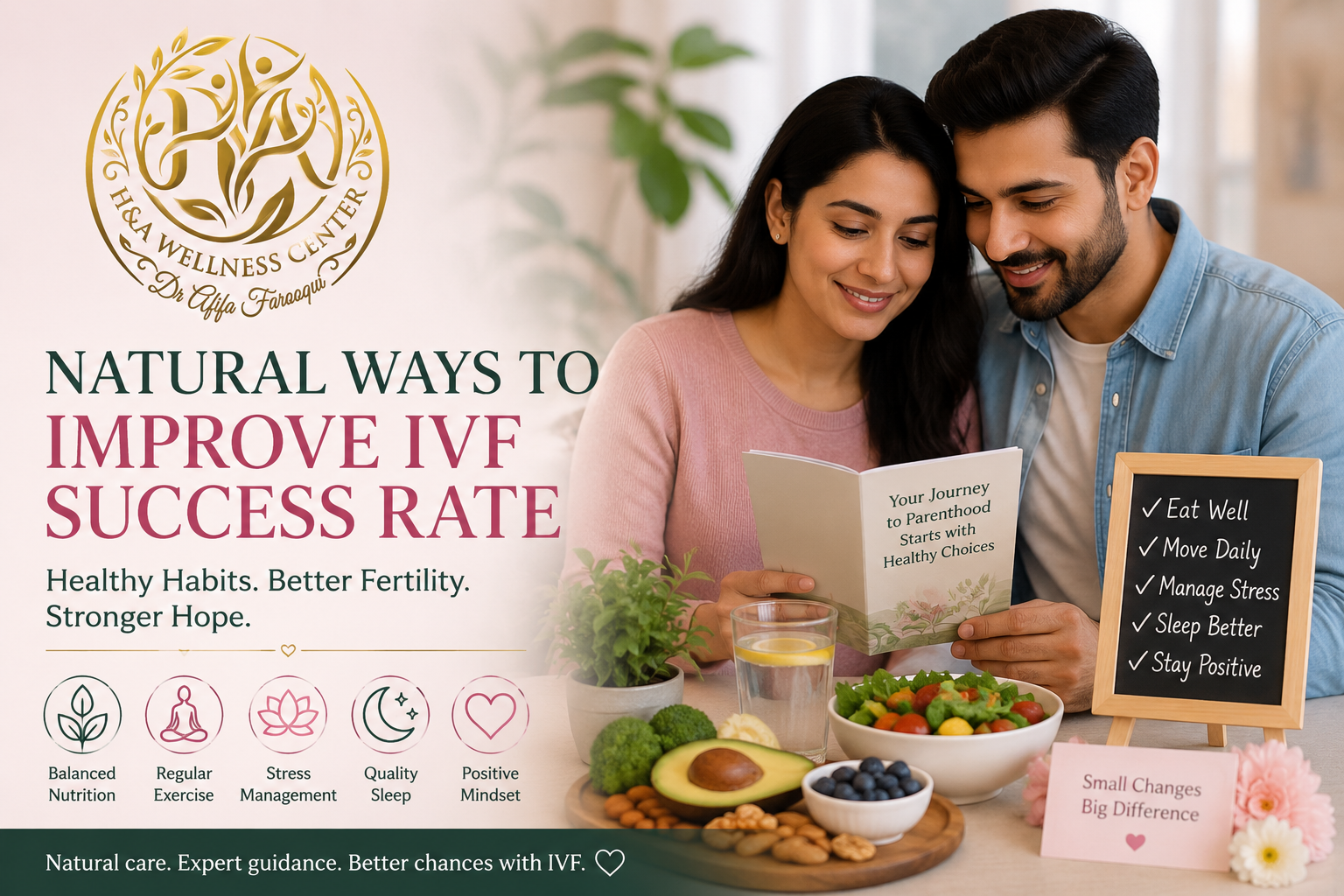 Natural ways to improve IVF success rate with healthy nutrition, lifestyle changes, and expert fertility care in Hyderabad