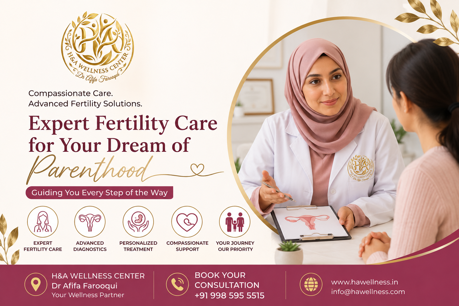 Best female fertility specialist in Hyderabad providing personalized fertility evaluation, infertility treatment, pregnancy planning, ovulation monitoring, and PCOS management at HA Wellness.