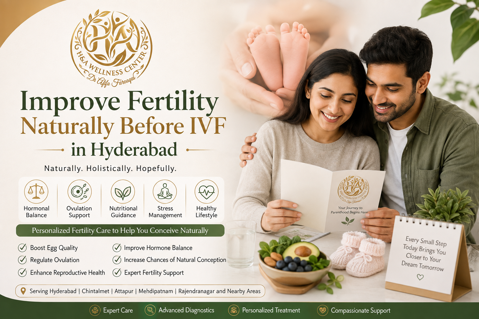 Improve Fertility Naturally Before IVF in Hyderabad with personalized fertility care, hormonal balance treatment, ovulation monitoring, nutrition support, and natural conception guidance at HA Wellness.